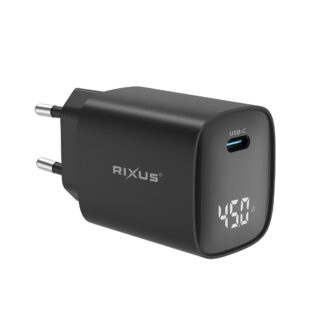 Rixus RXHC13 USB-C Netzteil mit Digital Display 45W Black