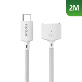 Rixus RXUC140 USB-C To MagSafe kompatibel 3 Kabel 140W White