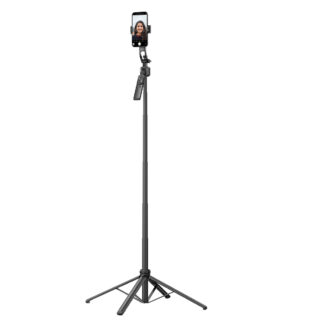 Rixus RXSF55 Phone Selfie Stick mit AI Face Tracking Kamera Black