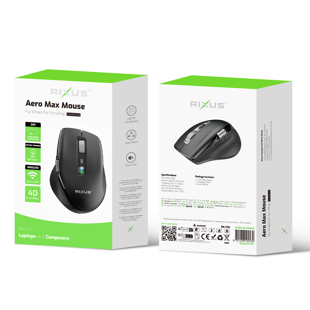 Rixus RXWM05B Aero Max Mouse Black – Bild 4