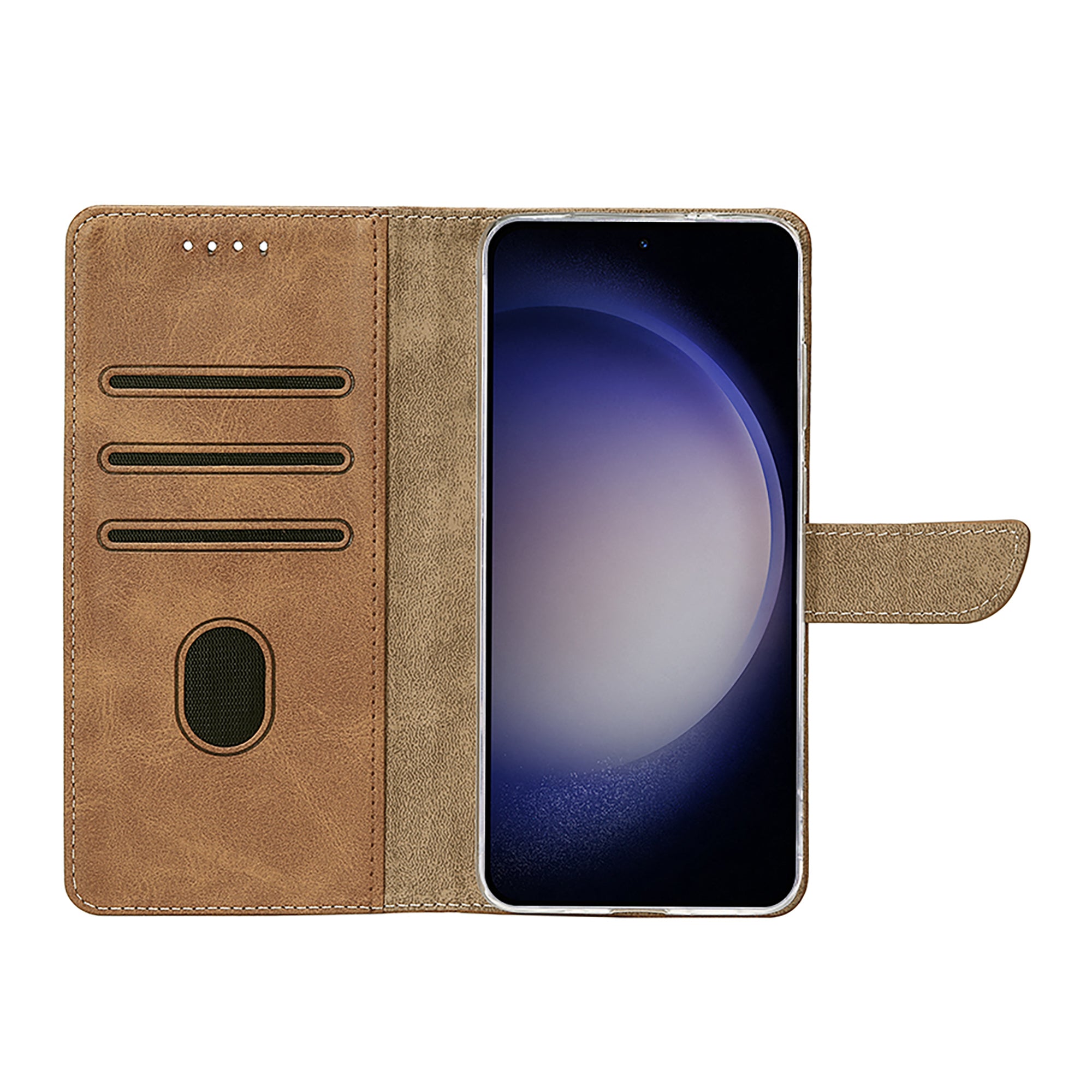 Rixus Buchhülle für Samsung Galaxy A36, A37 Light Brown – Bild 5