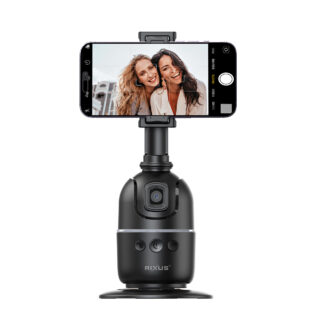 Rixus RXAG03 Auto Face Tracking für Vlog, Video, Tik Tok Black