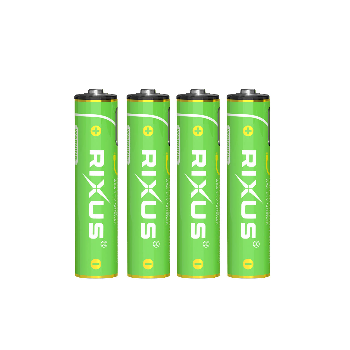 Rixus RXAA07 Rechargeable AAA Akku 880mWh mit USB-C Kabel 4er-Pack – Bild 3