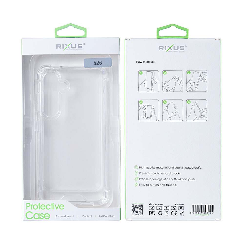 Rixus Anti-Burst Hülle für Samsung Galaxy A26, A17, A18 Transparent – Bild 6