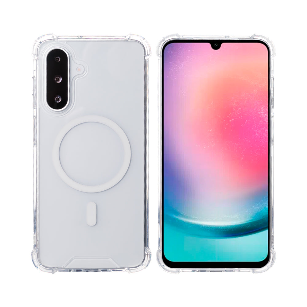 Rixus Anti-Burst Hülle mit MagSafe kompatibel für Samsung Galaxy A26, A17, A18 Transparent – Bild 3