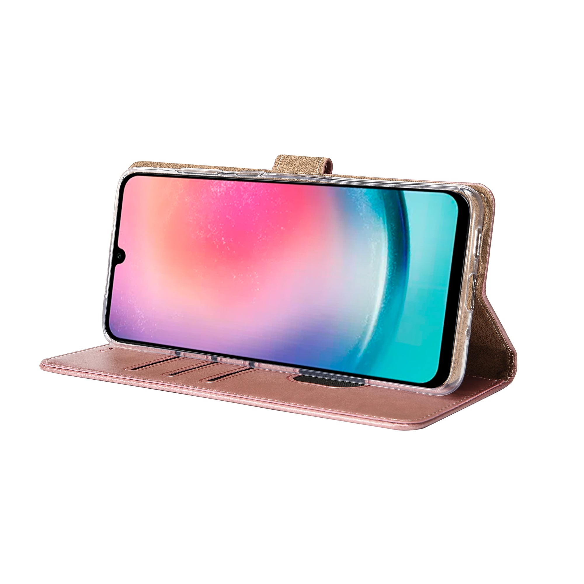 Rixus Buchhülle für Samsung Galaxy A26, A17, A18 Pink – Bild 6