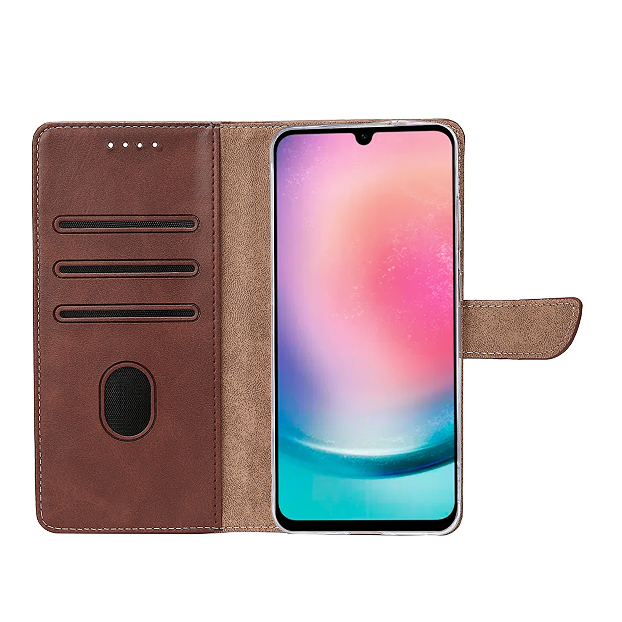Rixus Buchhülle für Samsung Galaxy A26, A17, A18 Brown – Bild 5