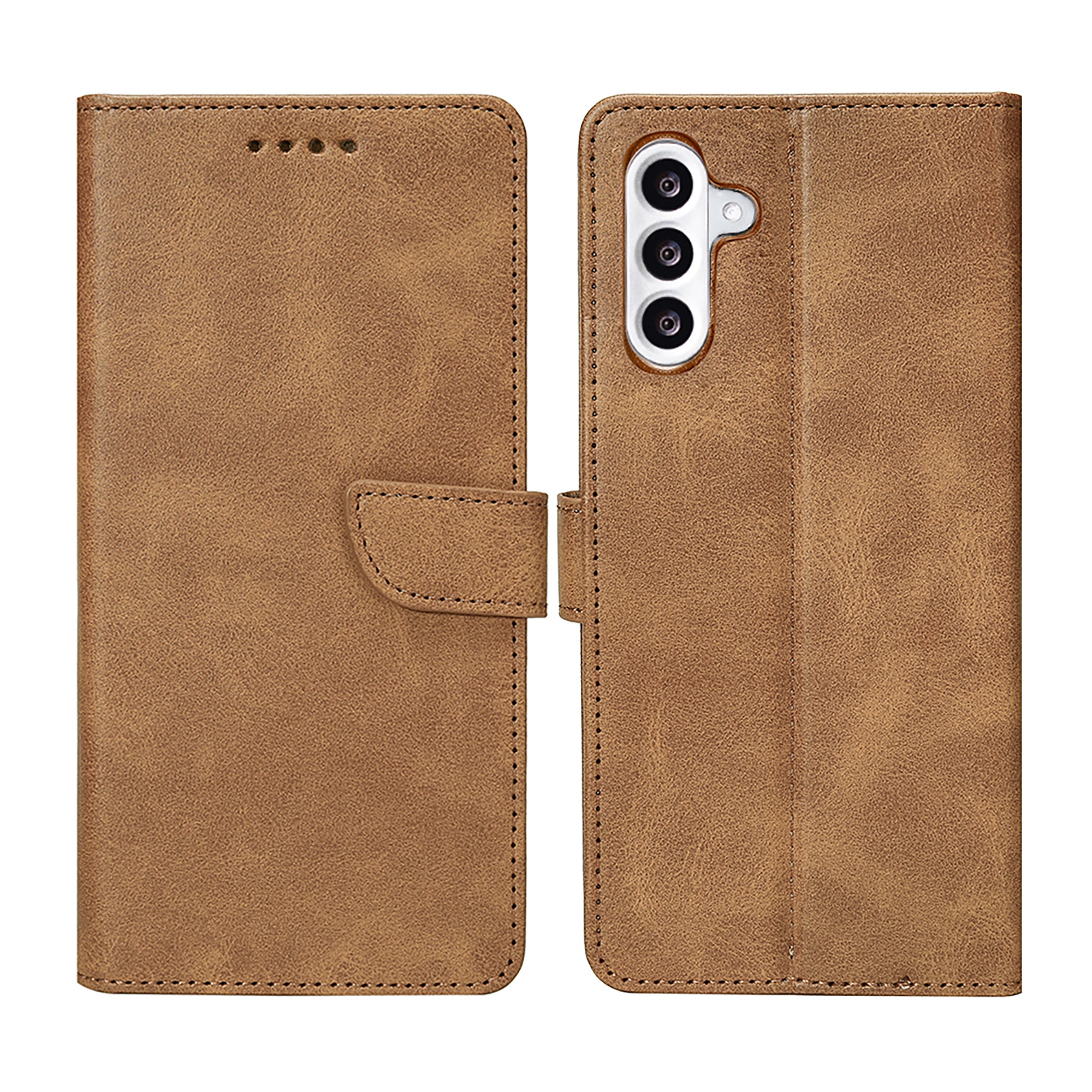 Rixus Buchhülle für Samsung Galaxy A56 Light Brown – Bild 3
