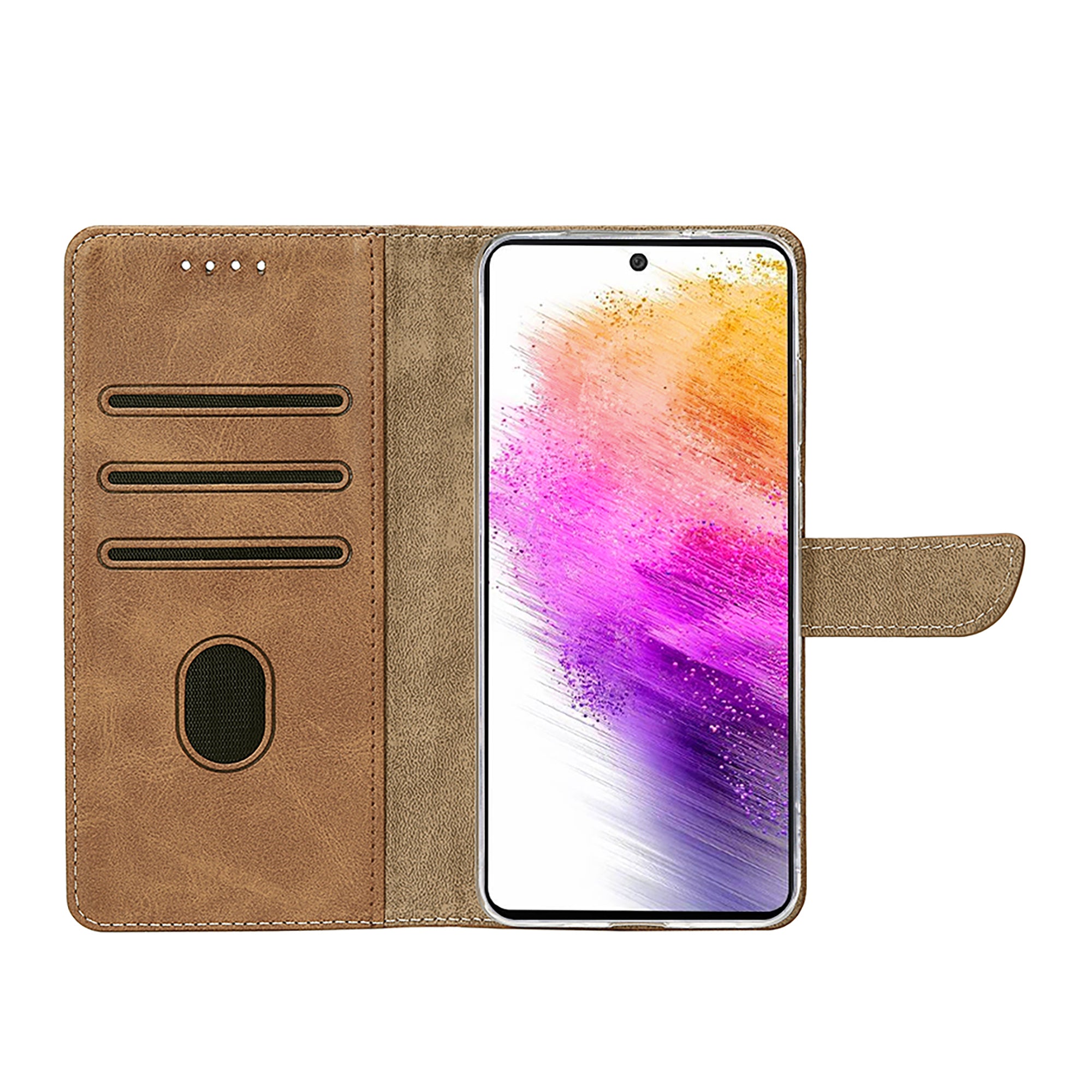Rixus Buchhülle für Samsung Galaxy A56 Light Brown – Bild 5