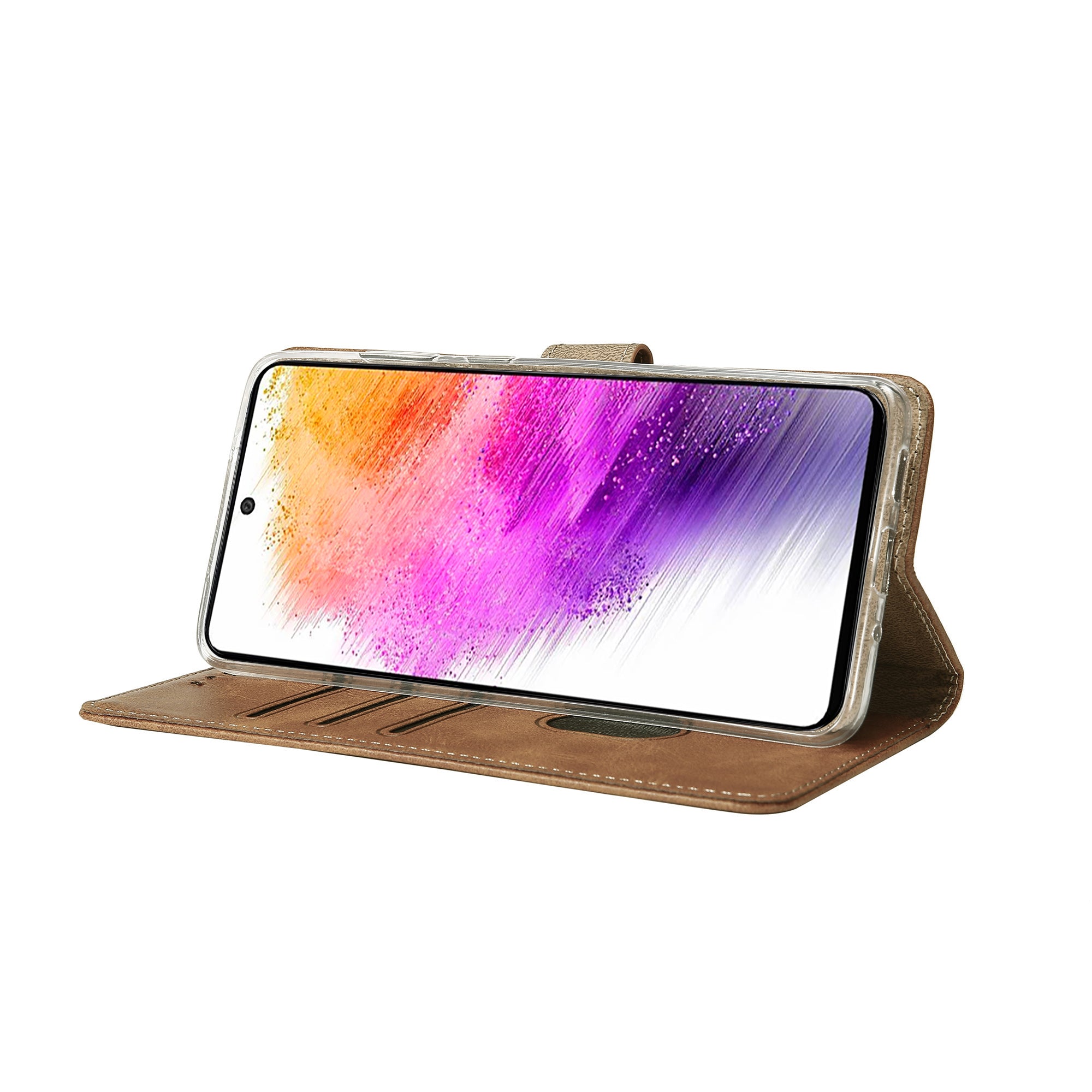 Rixus Buchhülle für Samsung Galaxy A56 Light Brown – Bild 6