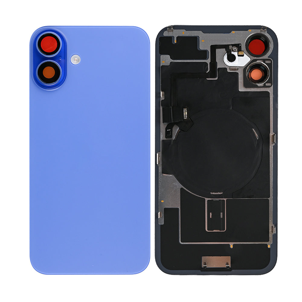 Für Apple iPhone 16 Rückglas mit NFC, Enlarged Kamera Rahmen Ultramarine kompatibel – Bild 3
