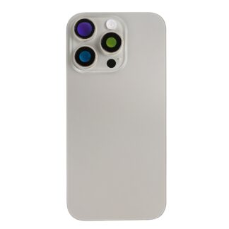 Für Apple iPhone 16 Pro Rückglas mit NFC, Enlarged Kamera Rahmen Natural Titanium kompatibel