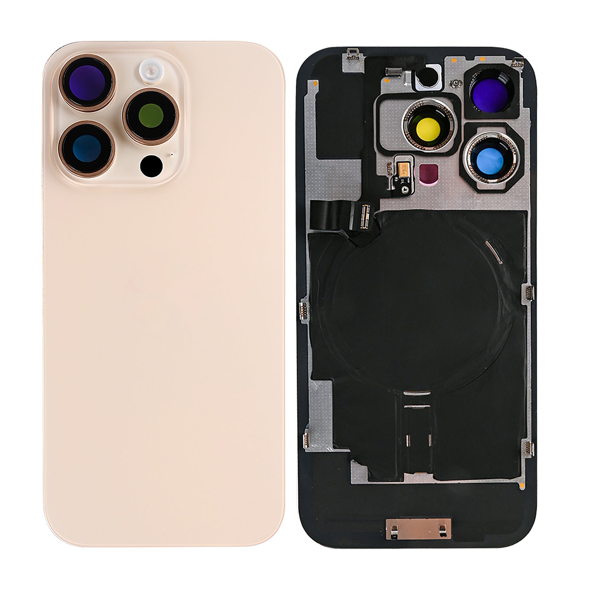 Für Apple iPhone 16 Pro kompatibel Rückglas mit NFC und großem Kamerarahmen, Farbe wählbar – Bild 7
