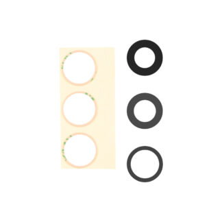 Für Apple iPhone 16 Pro, iPhone 16 Pro Max Kameraglas Set Black OEM
