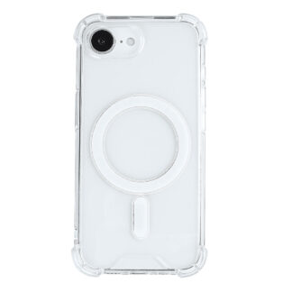 Rixus Anti-Burst Hülle mit MagSafe kompatibel für Apple iPhone 16e, 17e Transparent