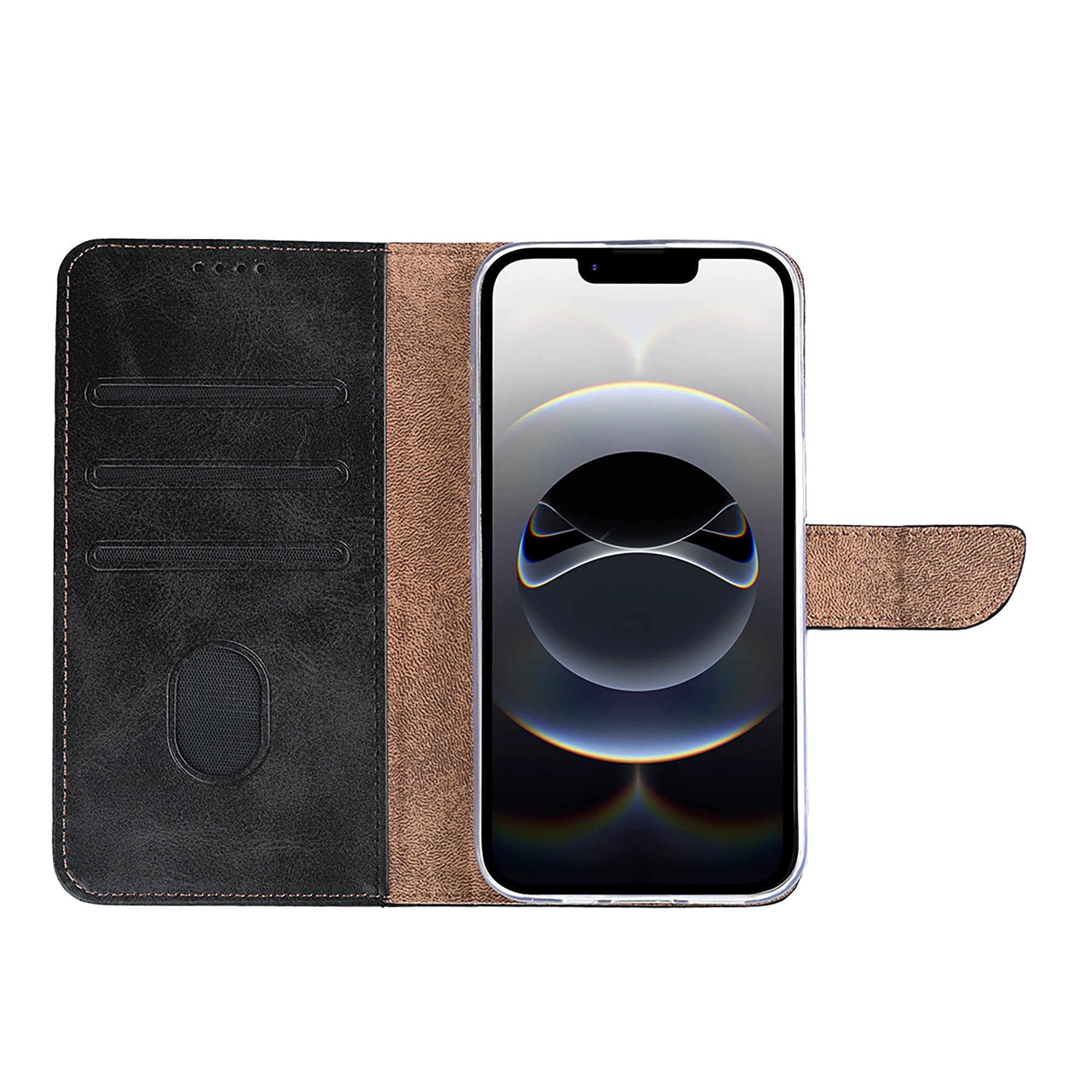 Rixus Buchhülle für Apple iPhone 16e, 17e Black – Bild 5