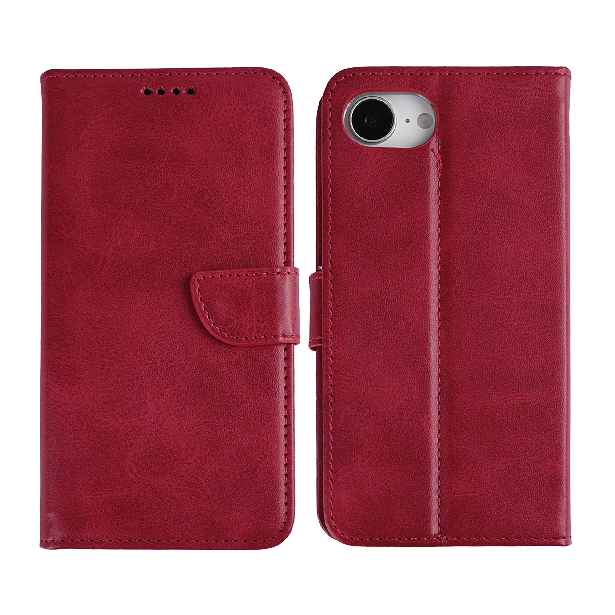 Rixus Buchhülle für Apple iPhone 16e, 17e Dark Red – Bild 3