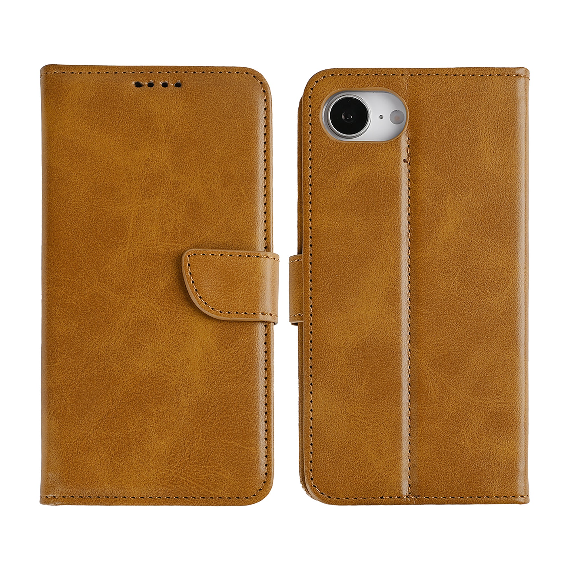 Rixus Buchhülle für Apple iPhone 16e, 17e Light Brown – Bild 3
