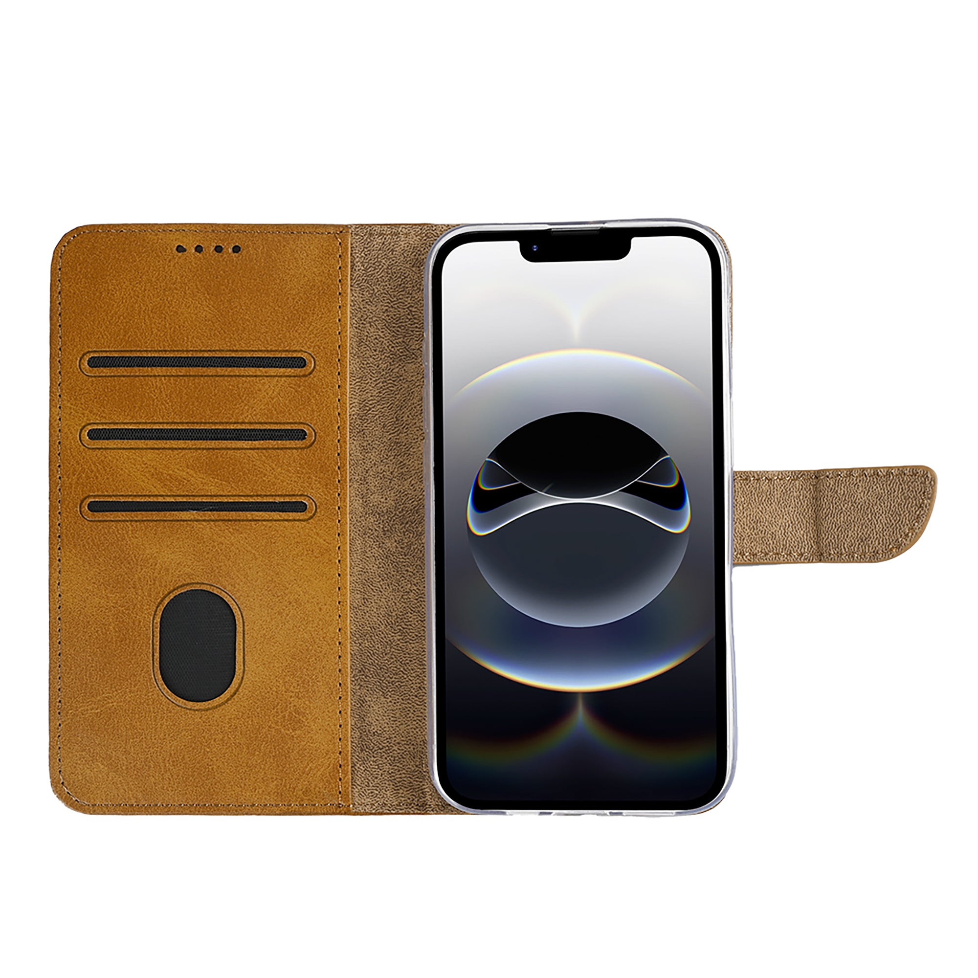 Rixus Buchhülle für Apple iPhone 16e, 17e Light Brown – Bild 5