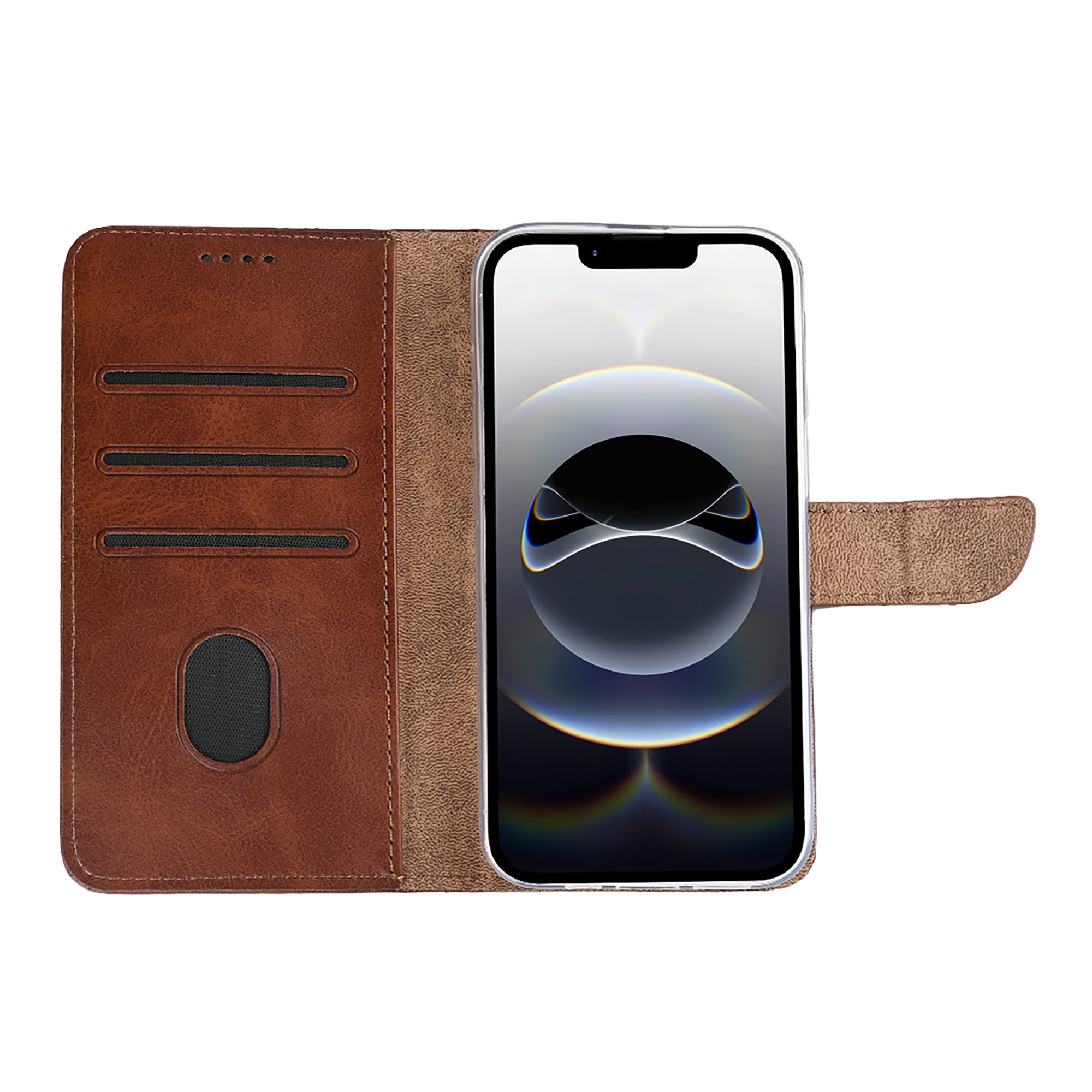 Rixus Buchhülle für Apple iPhone 16e, 17e Brown – Bild 5