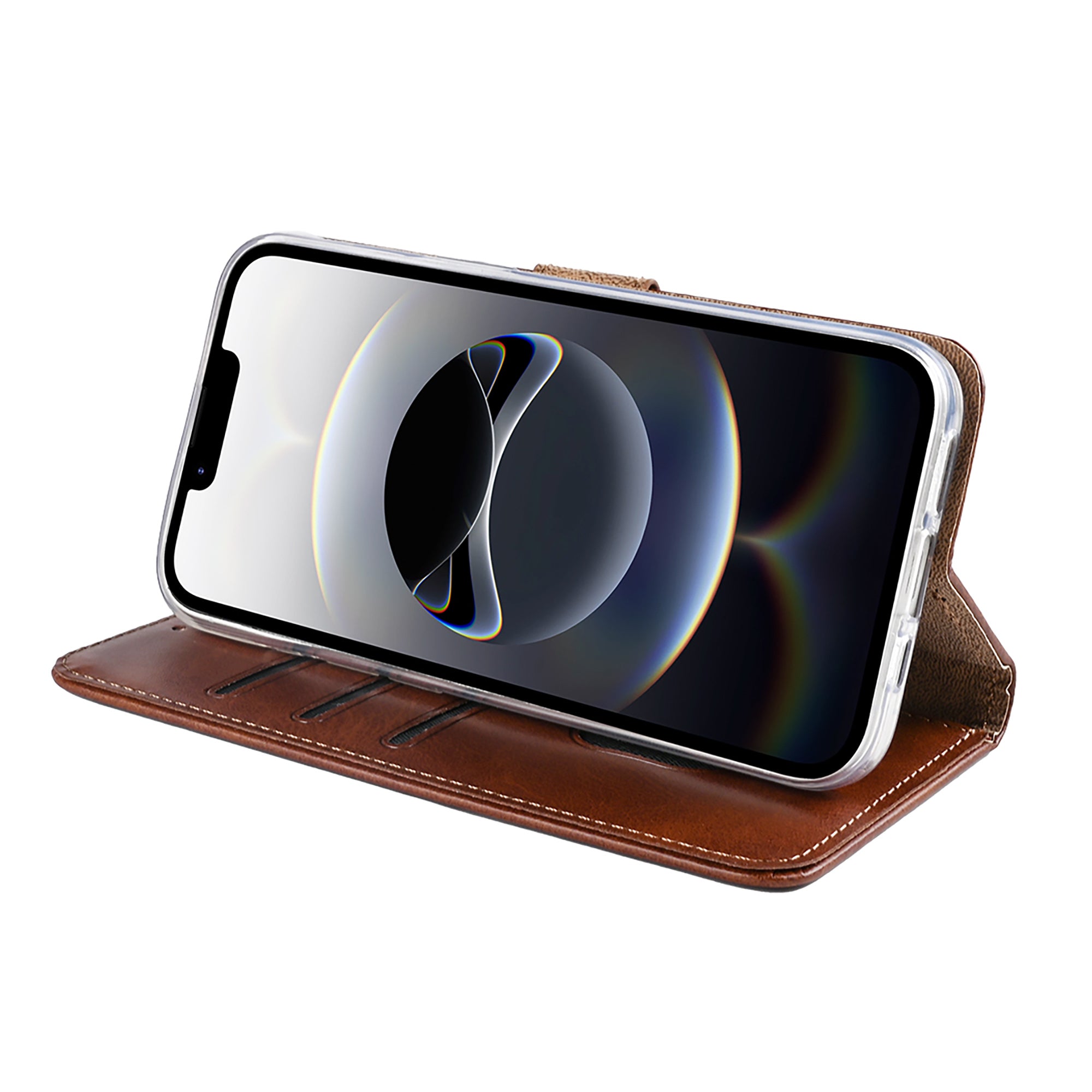 Rixus Buchhülle für Apple iPhone 16e, 17e Brown – Bild 6