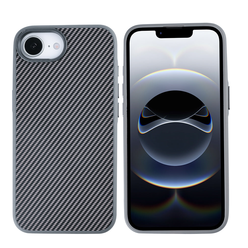Rixus Mag Carbon mit MagSafe kompatibel für Apple iPhone 16e, 17e Titanium Grey – Bild 3