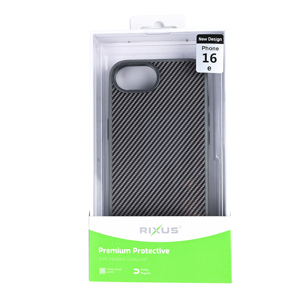 Rixus Mag Carbon mit MagSafe kompatibel für Apple iPhone 16e, 17e Titanium Grey – Bild 4