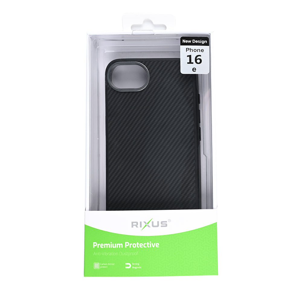Rixus Mag Carbon mit MagSafe kompatibel für Apple iPhone 16e, 17e Titanium Black – Bild 4