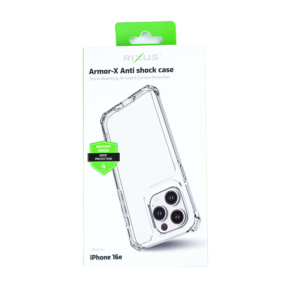 Rixus Armor-X Anti Shock Hülle für Apple iPhone 16e, 17e Transparent – Bild 4