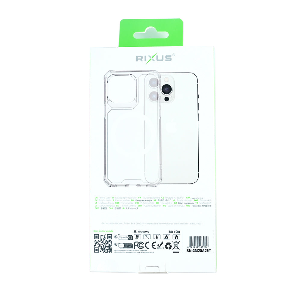 Rixus Armor-X Anti Shock Hülle mit MagSafe kompatibel für Apple iPhone 16e, 17e Transparent – Bild 5