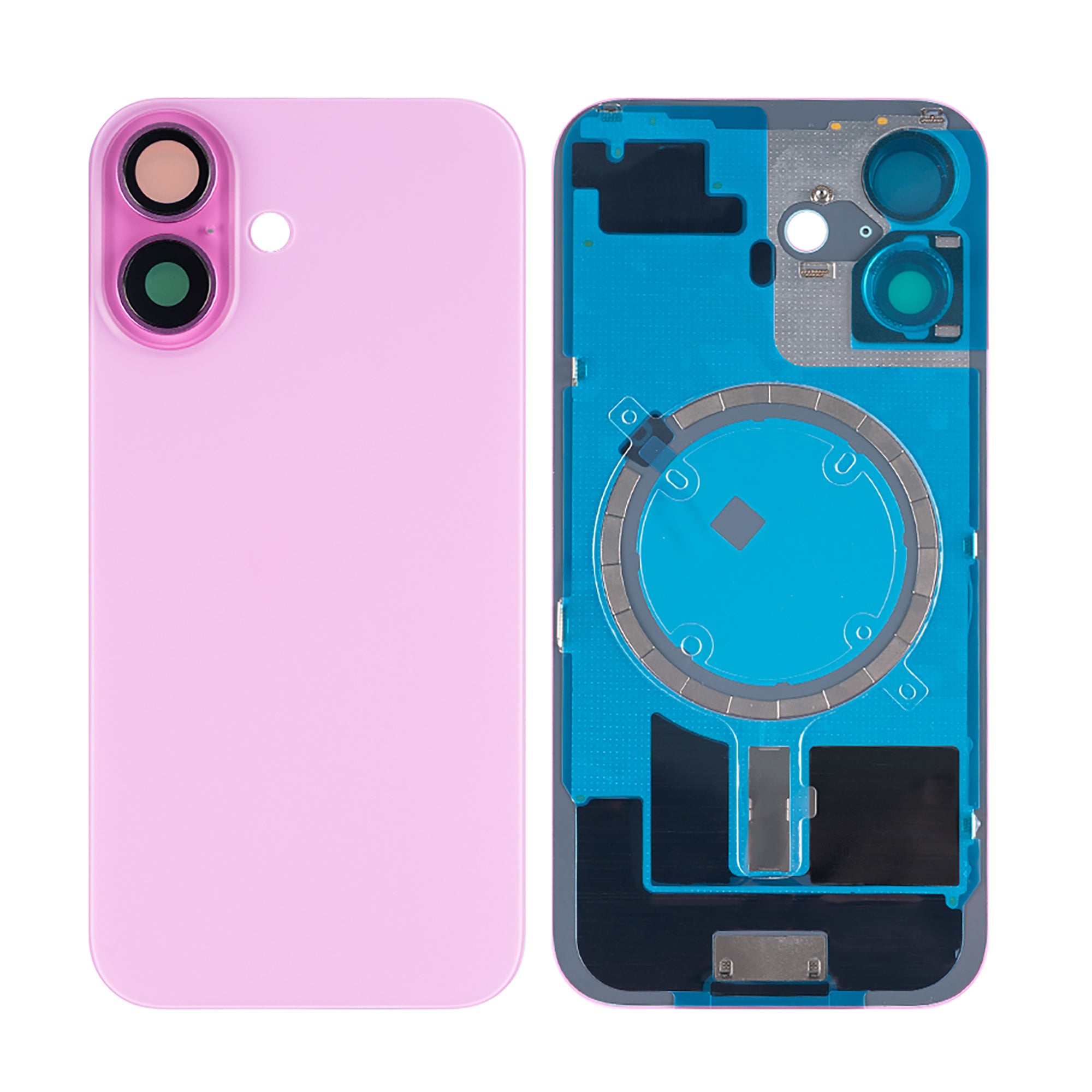 Für Apple iPhone 16 kompatibel Rückglas ohne NFC mit großem Kamerarahmen, Farbe wählbar – Bild 11