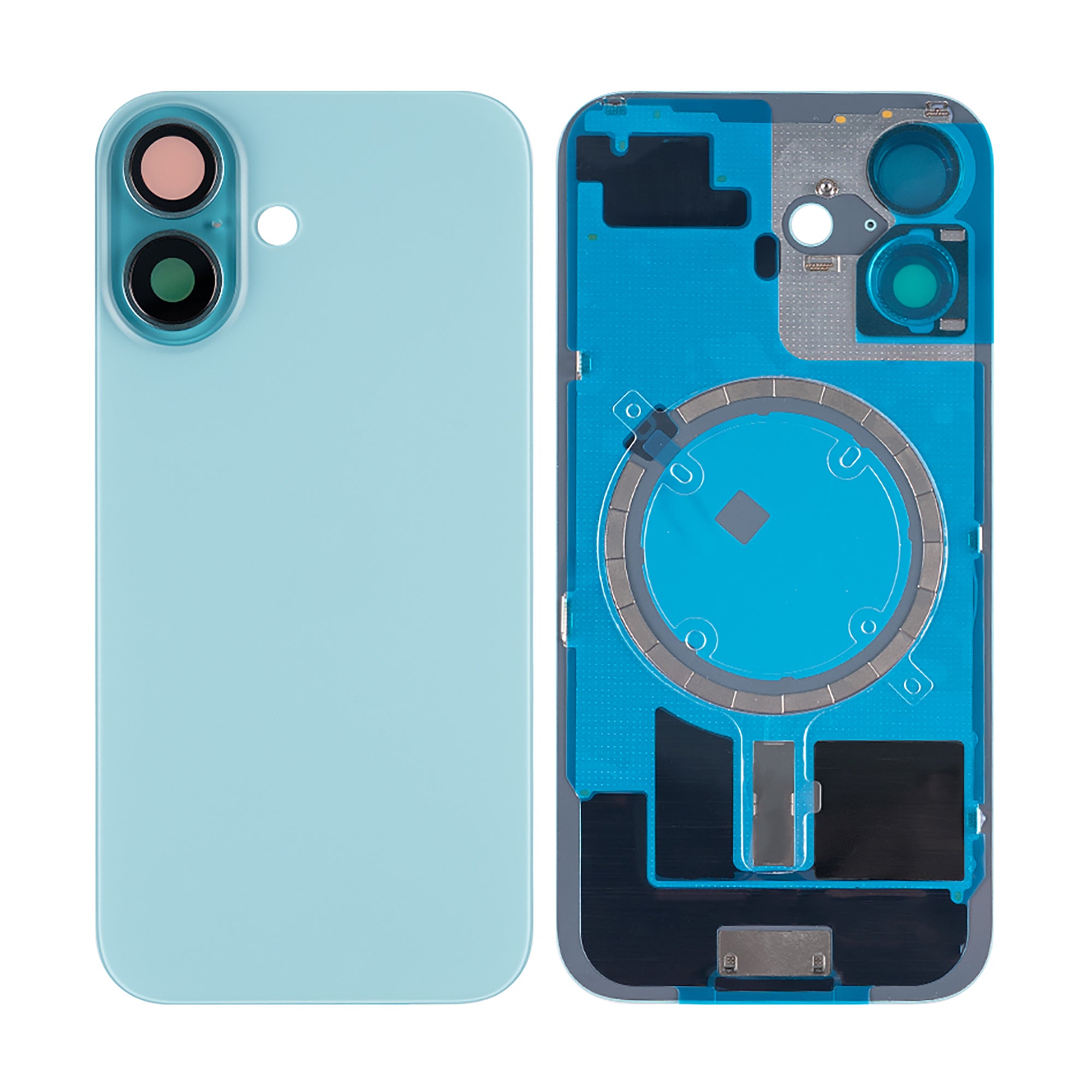 Für Apple iPhone 16 kompatibel Rückglas ohne NFC mit großem Kamerarahmen, Farbe wählbar – Bild 9