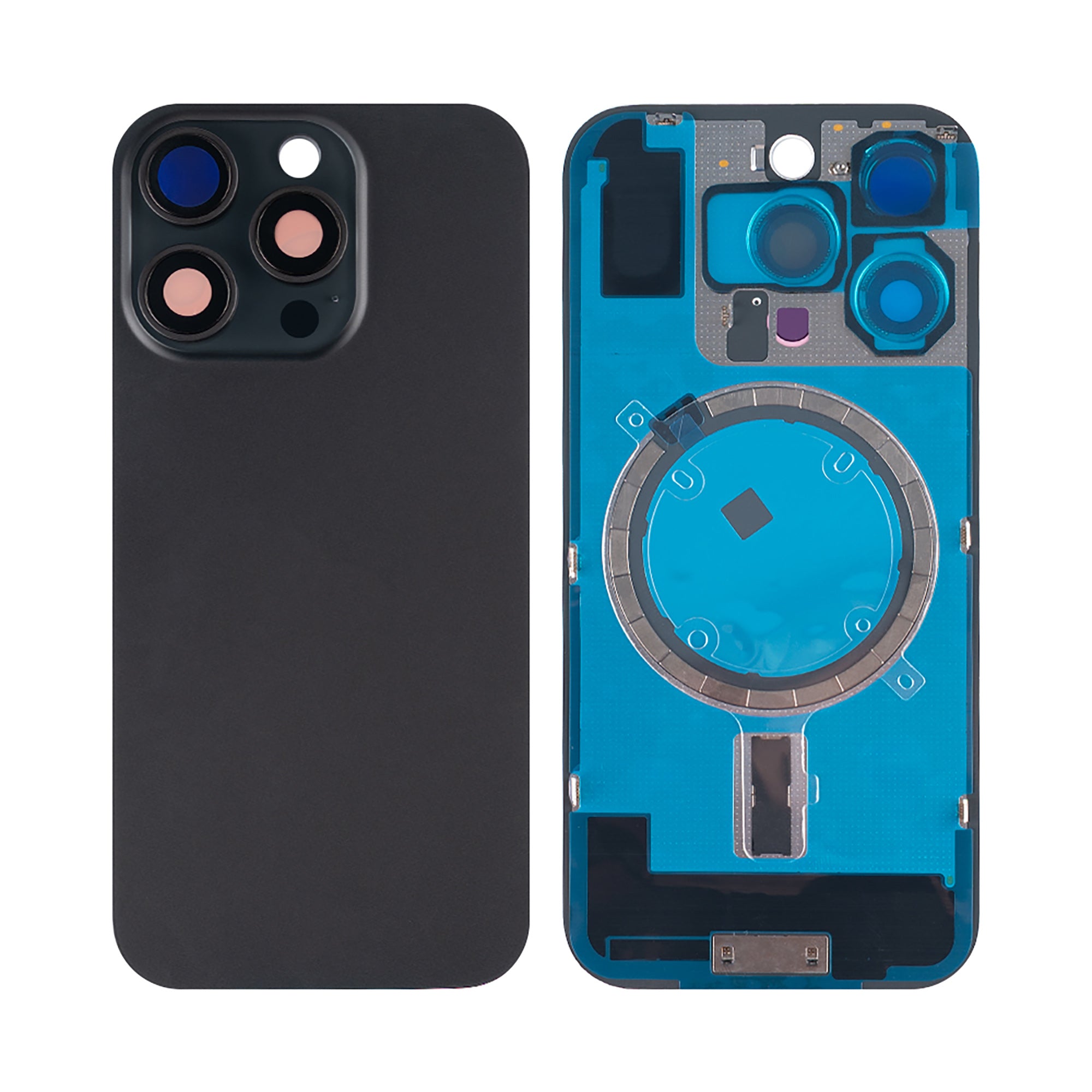 Für Apple iPhone 16 Pro kompatibel Rückglas ohne NFC mit großem Kamerarahmen, Farbe wählbar – Bild 12