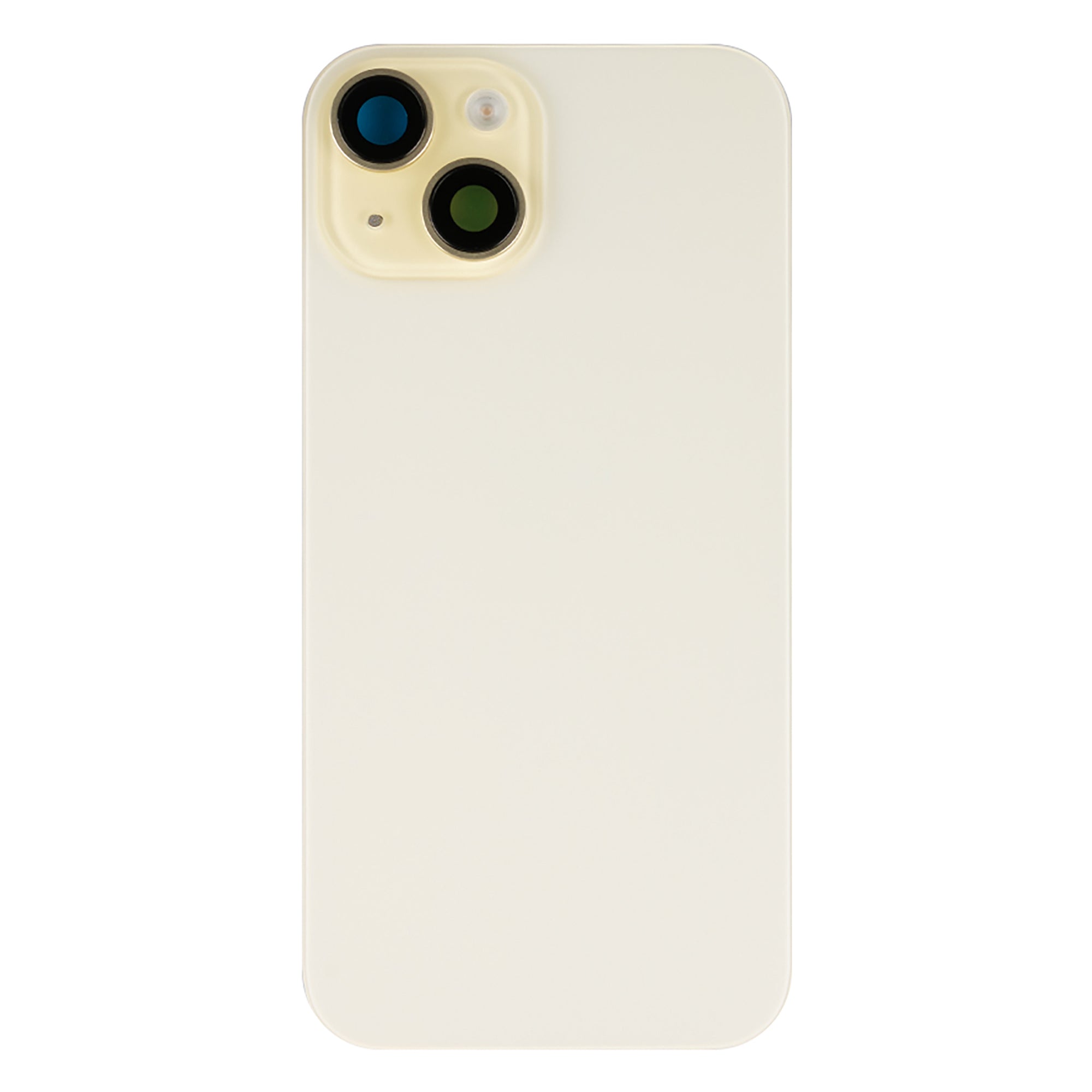 Für Apple iPhone 15 Plus Rückglas mit NFC, Enlarged Kamera Rahmen Yellow kompatibel