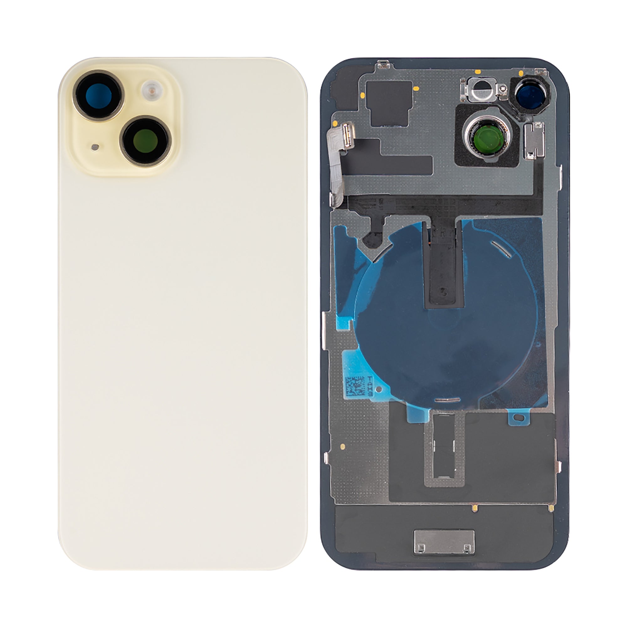 Für Apple iPhone 15 Plus Rückglas mit NFC, Enlarged Kamera Rahmen Yellow kompatibel – Bild 3