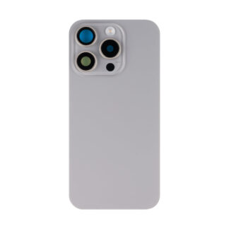 Für Apple iPhone 15 Pro Rückglas mit NFC, Enlarged Kamera Rahmen Natural Titanium kompatibel