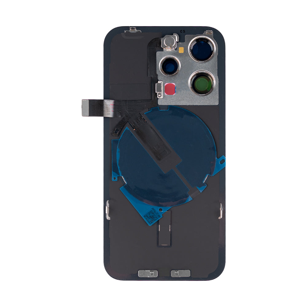 Für Apple iPhone 15 Pro Rückglas mit NFC, Enlarged Kamera Rahmen Natural Titanium kompatibel – Bild 2