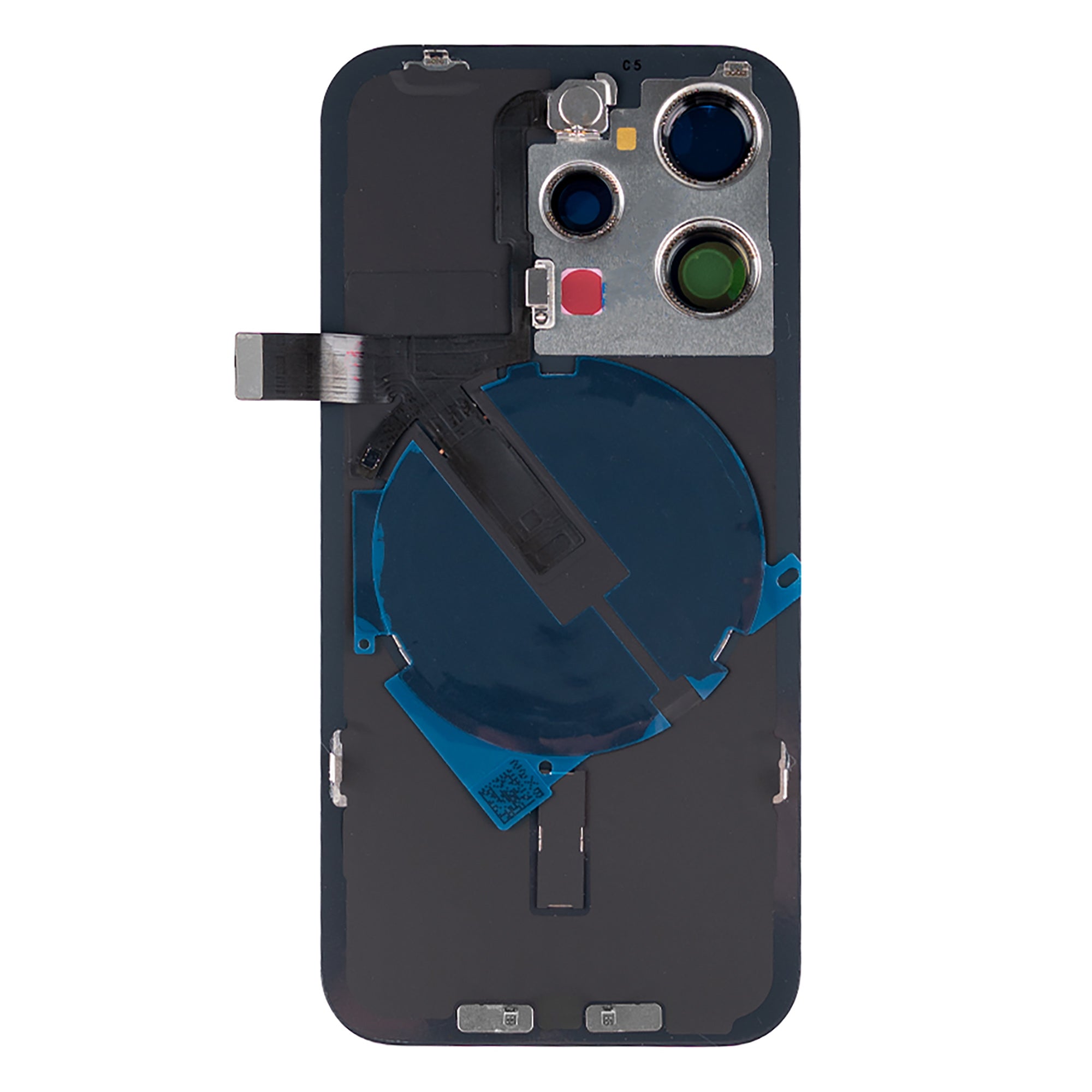 Für Apple iPhone 15 Pro Rückglas mit NFC, Enlarged Kamera Rahmen White Titanium kompatibel – Bild 2