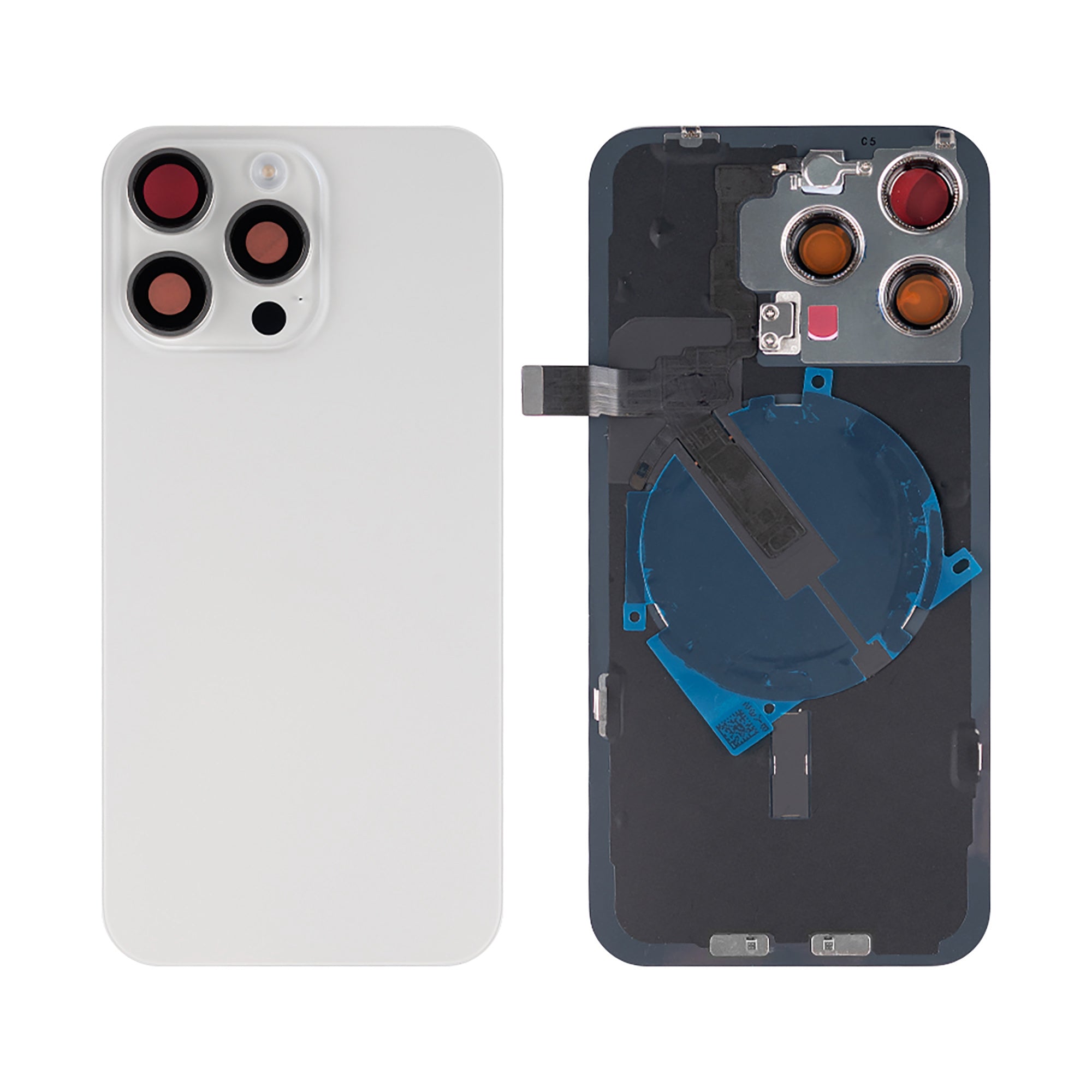 Für Apple iPhone 15 Pro Max kompatibel Rückglas mit NFC und großem Kamerarahmen, Farbe wählbar – Bild 4