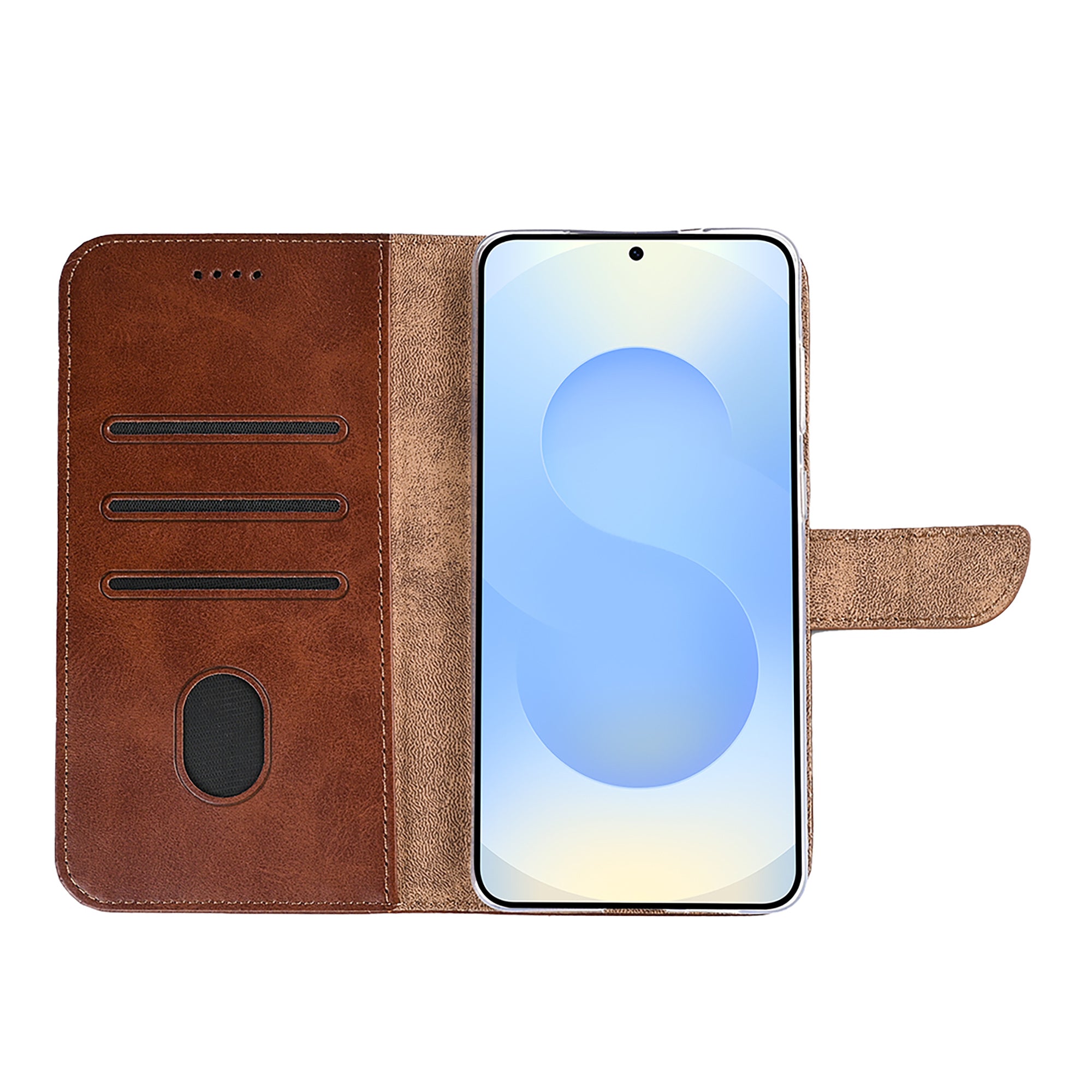 Rixus Buchhülle für Samsung Galaxy S25 Edge Brown – Bild 5
