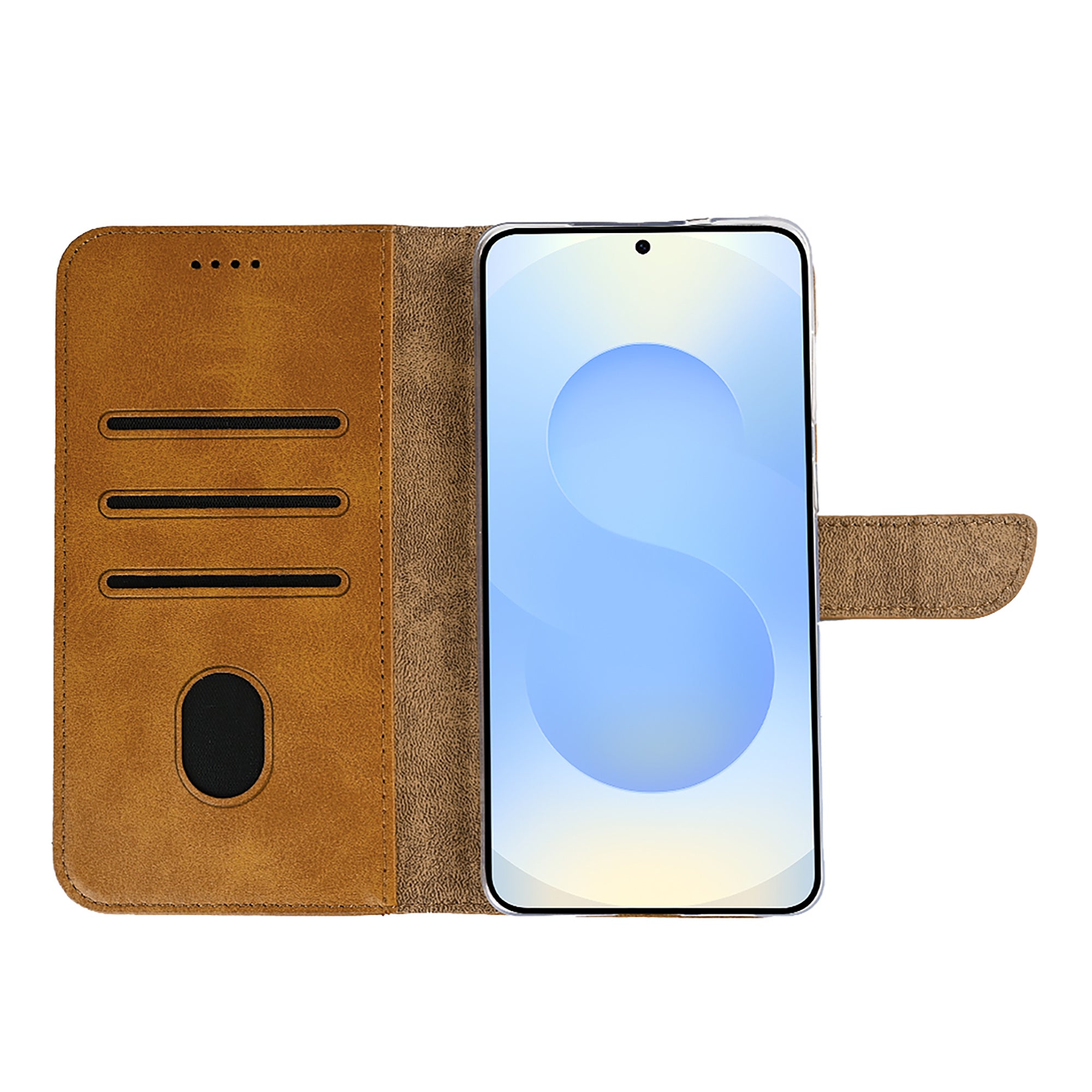 Rixus Buchhülle für Samsung Galaxy S25 Edge Light Brown – Bild 5