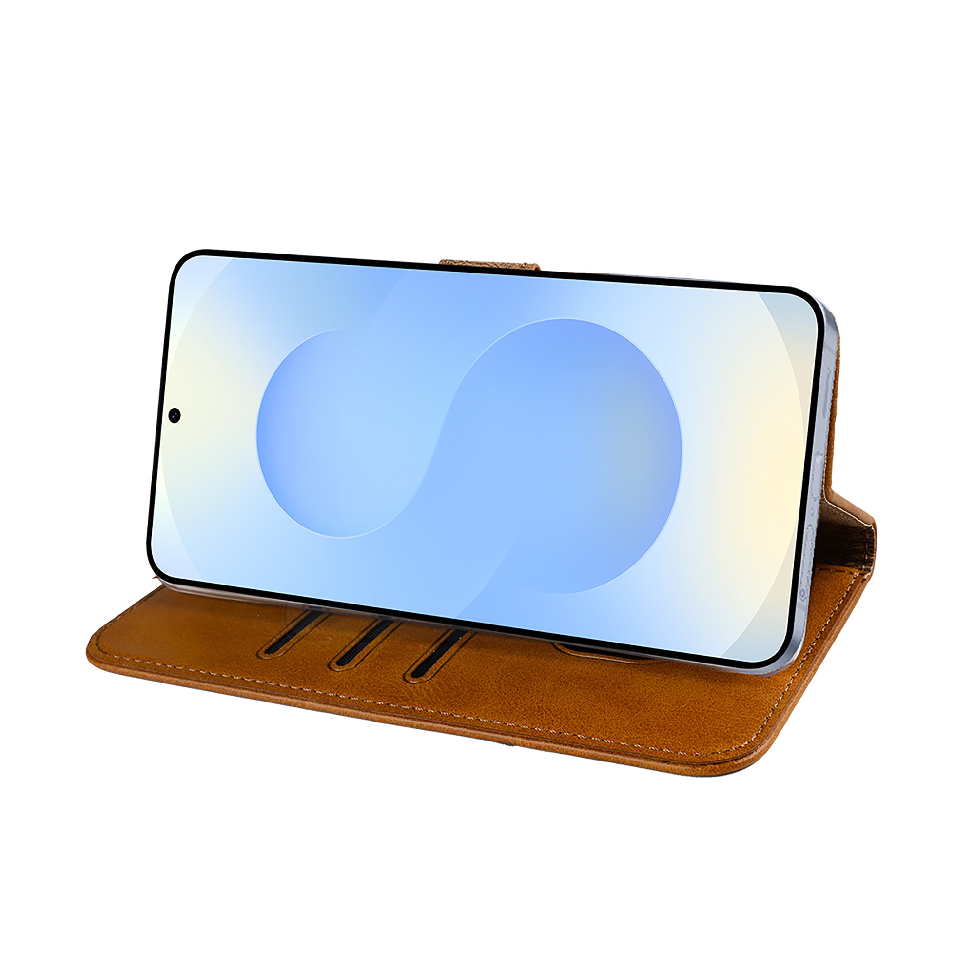 Rixus Buchhülle für Samsung Galaxy S25 Edge Light Brown – Bild 6