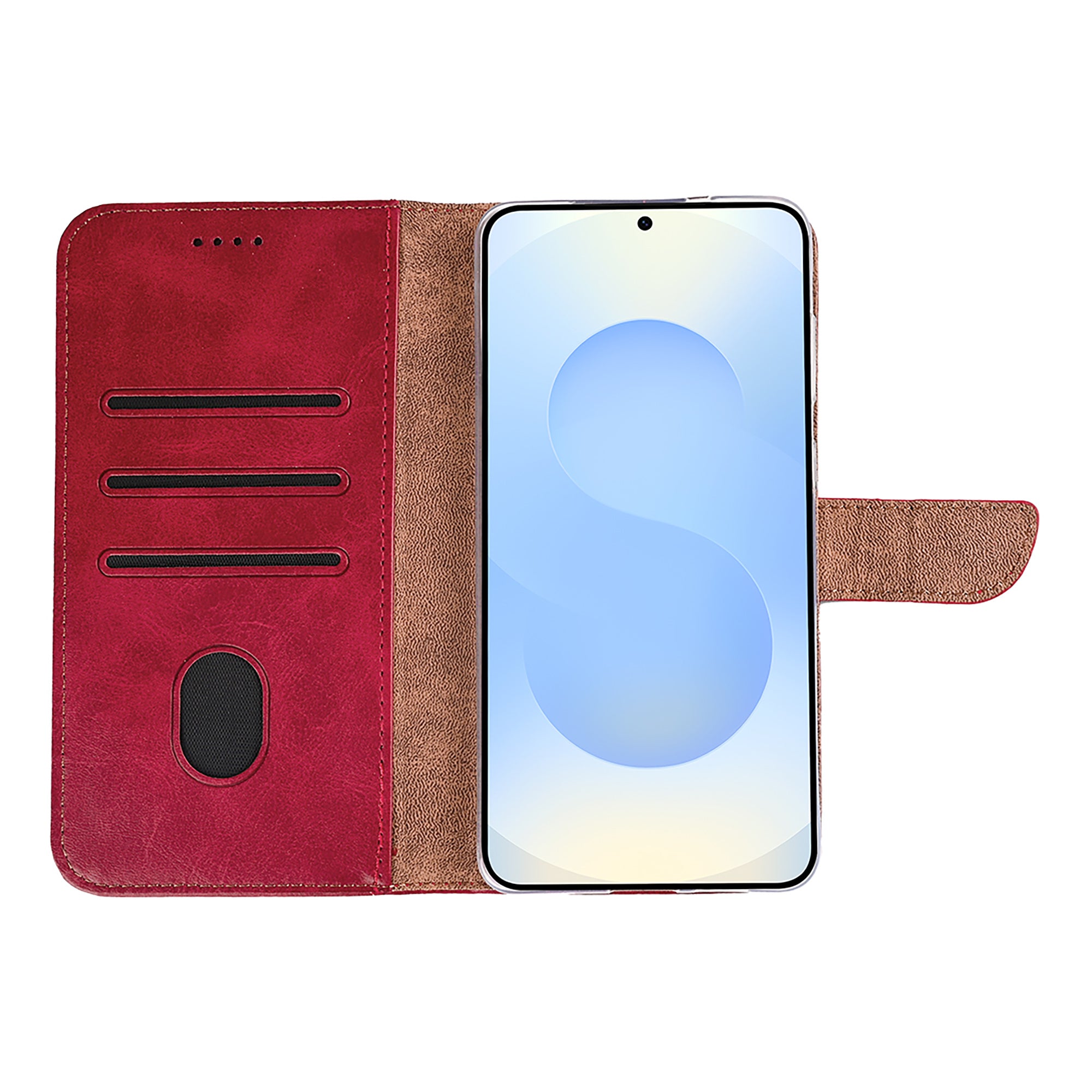 Rixus Buchhülle für Samsung Galaxy S25 Edge Dark Red – Bild 5