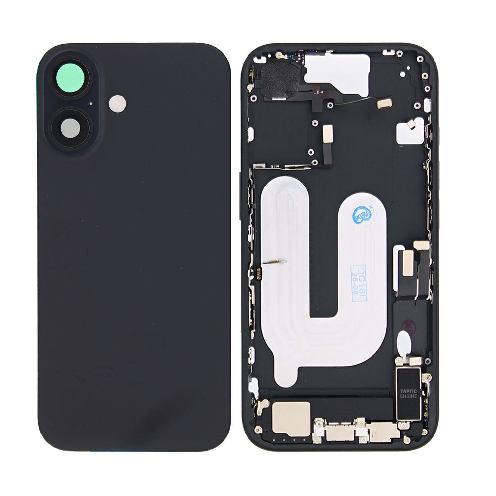 Für Apple iPhone 16 Gehäuse mit Kleinteilen Black OEM