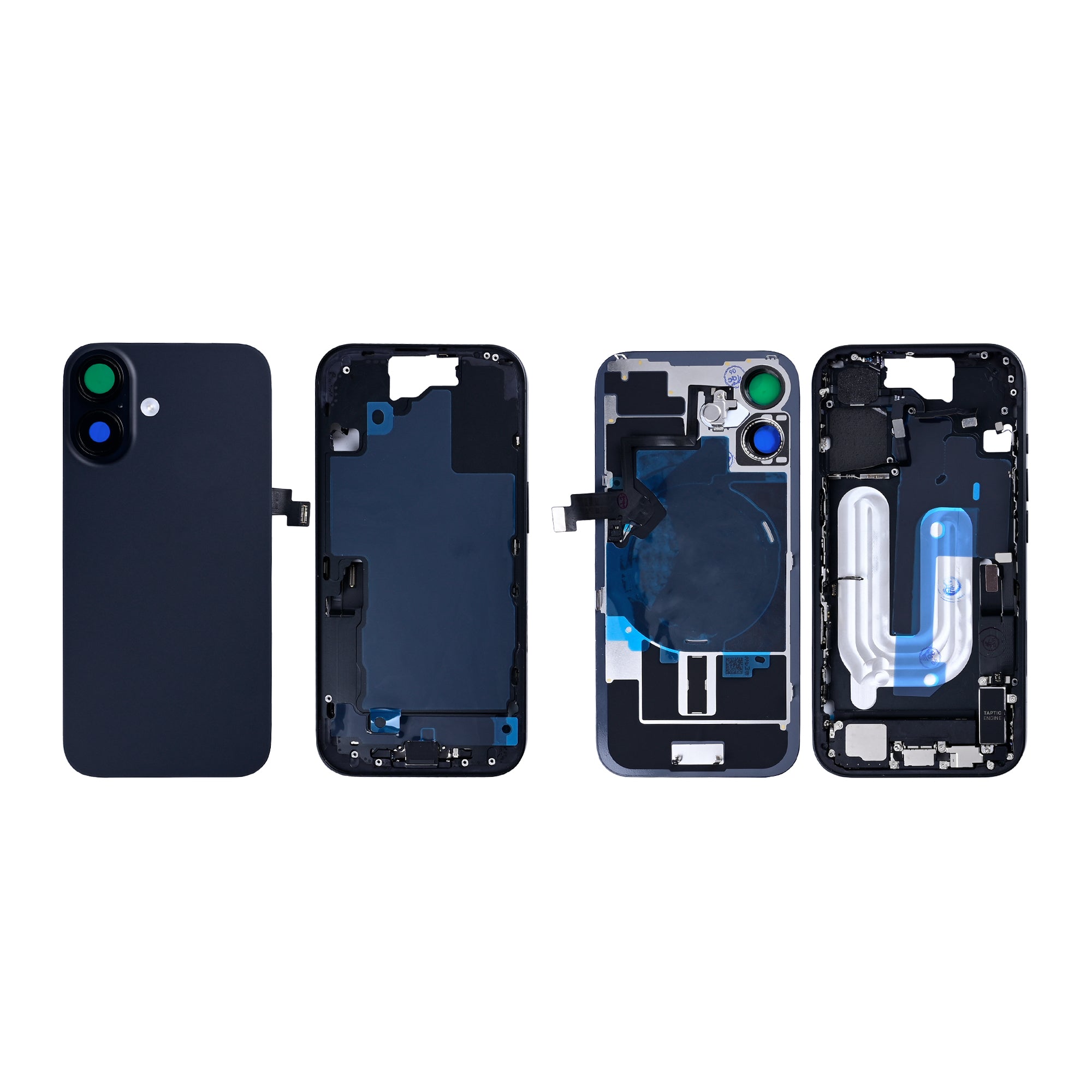 Für Apple iPhone 16 Gehäuse mit Kleinteilen Black OEM – Bild 4
