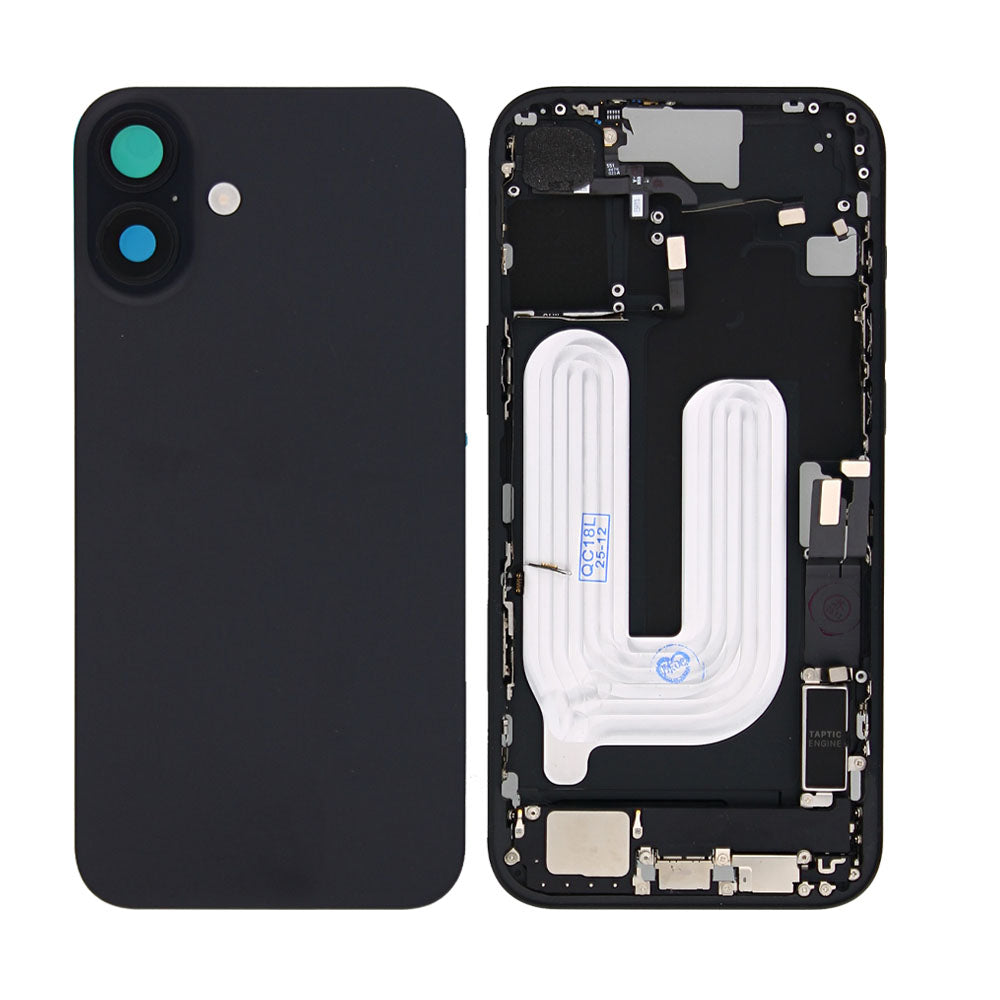 Für Apple iPhone 16 Plus Gehäuse mit Kleinteilen Black OEM