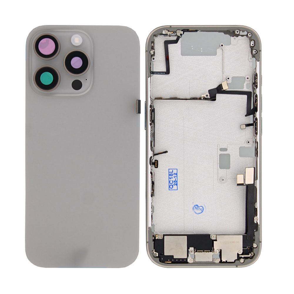 Für Apple iPhone 16 Pro Gehäuse mit Kleinteilen Natural Titanium OEM