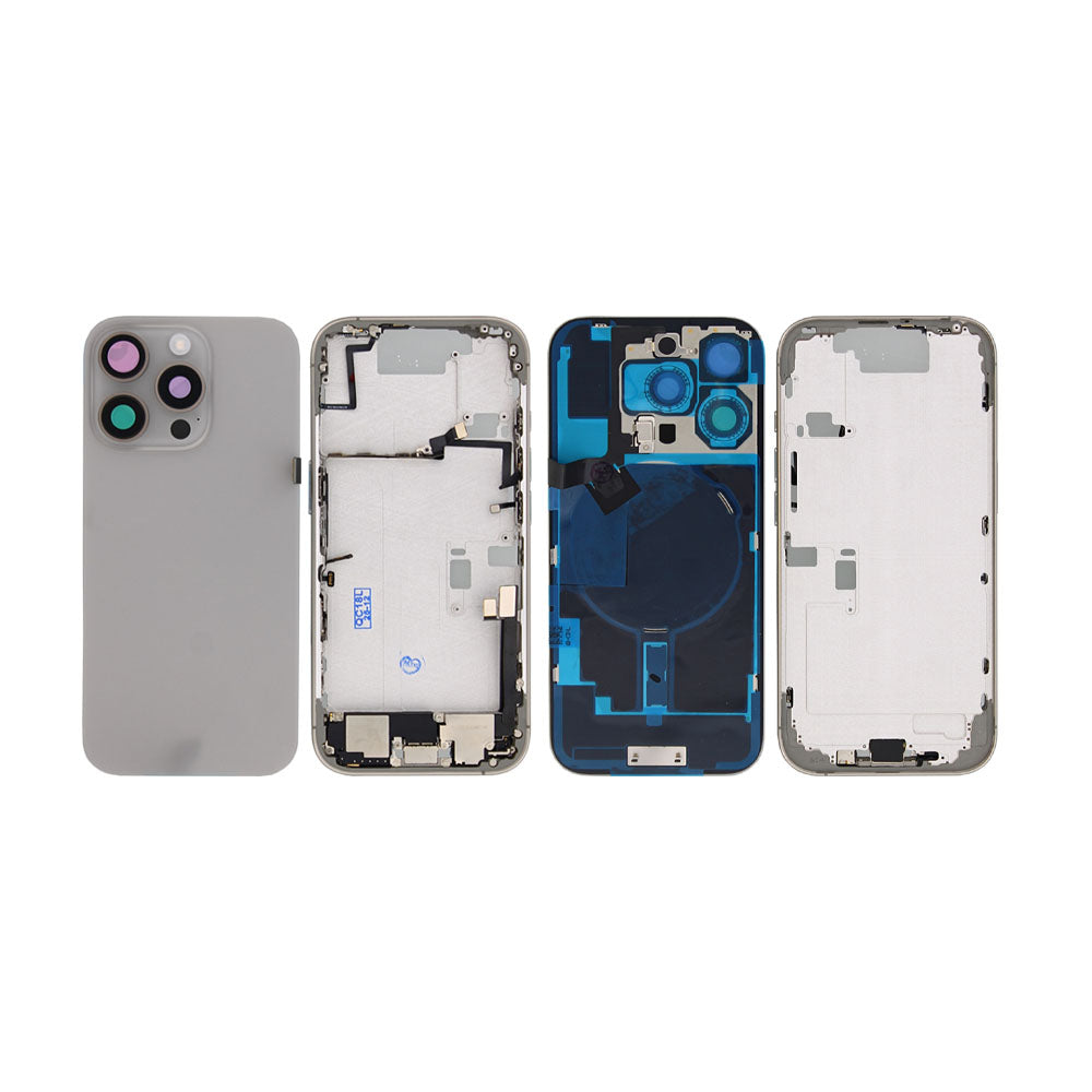 Für Apple iPhone 16 Pro Gehäuse mit Kleinteilen Natural Titanium OEM – Bild 3