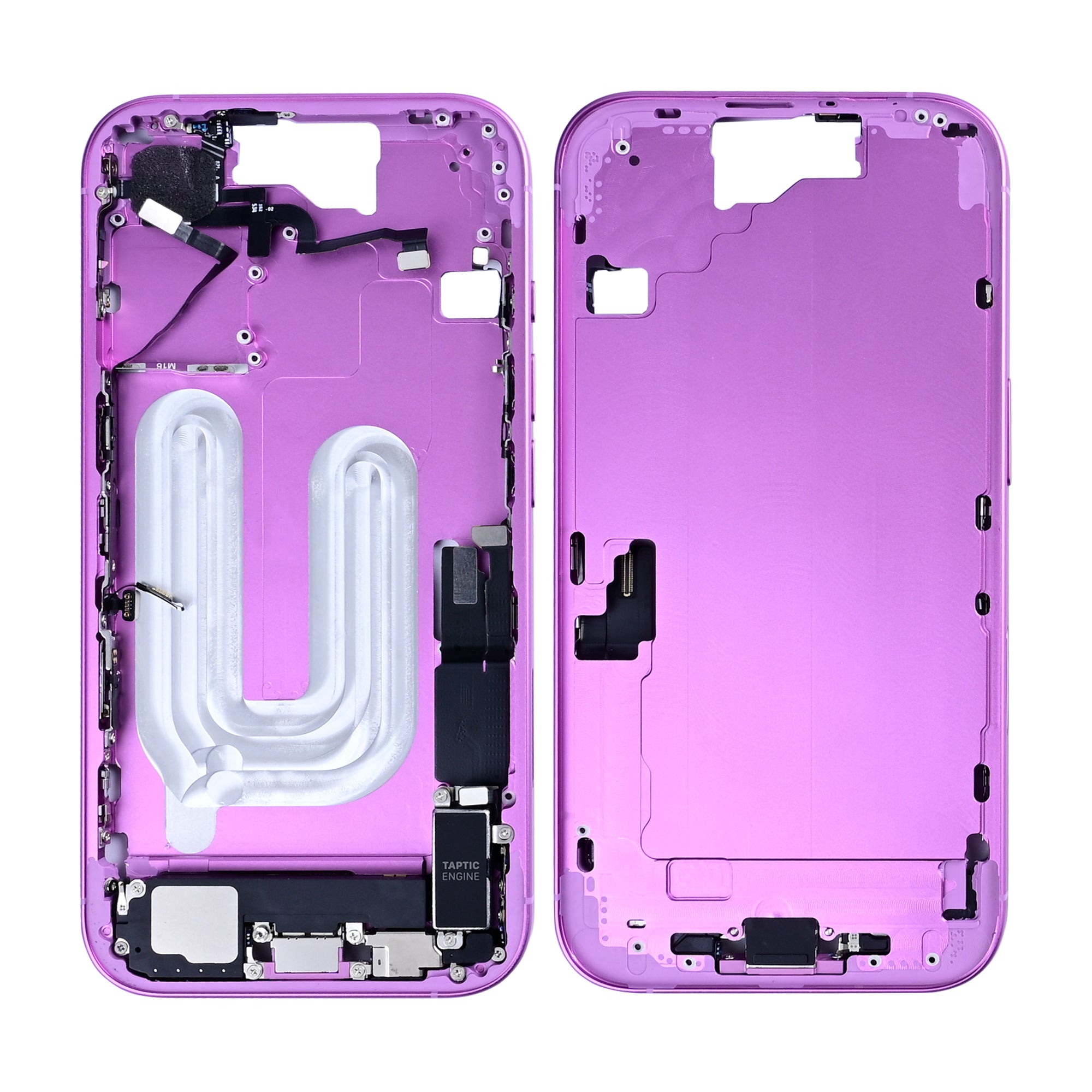 Für Apple iPhone 16 Middle Rahmen Pink OEM – Bild 3