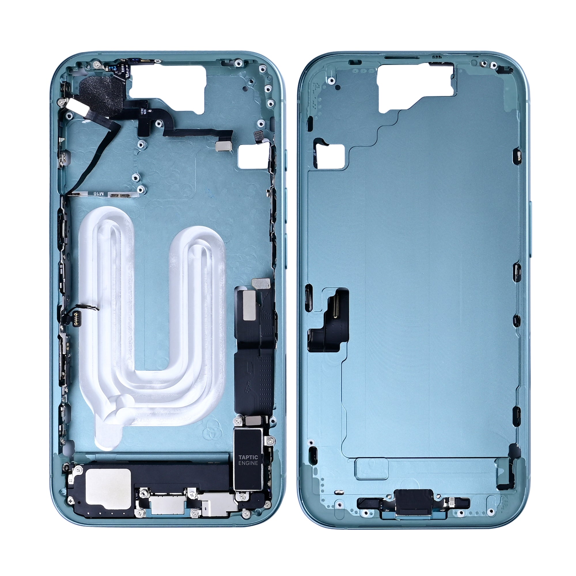 Für Apple iPhone 16 Middle Rahmen Teal OEM – Bild 3